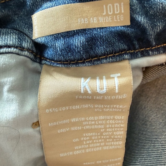 Kut from the Kloth “Jodi Fab Ab Wide Leg High Rise Blue Jeans-18W - Picture 4 of 5